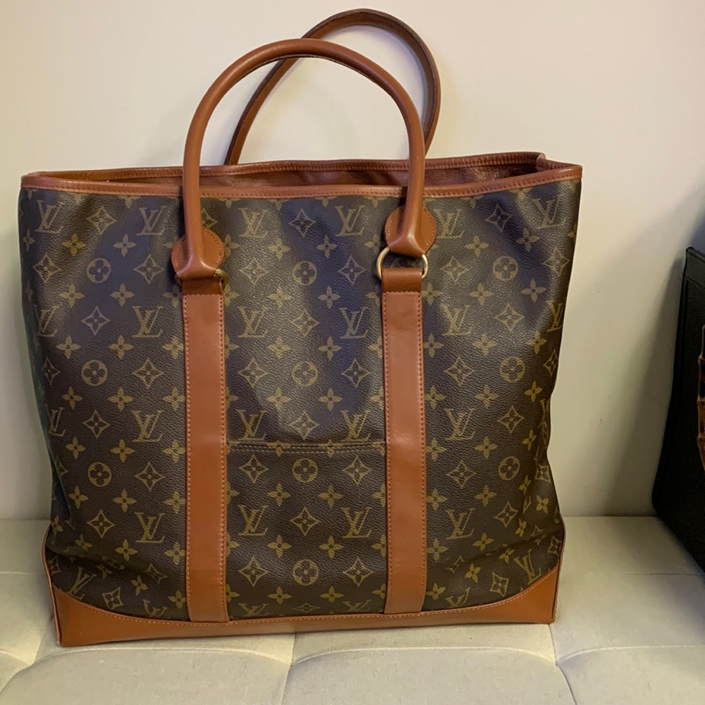 198 Pre Owned Authentic Louis Vuitton Monogram Sac Weekend GM Tote/Travel Bag - Picture 1 of 17